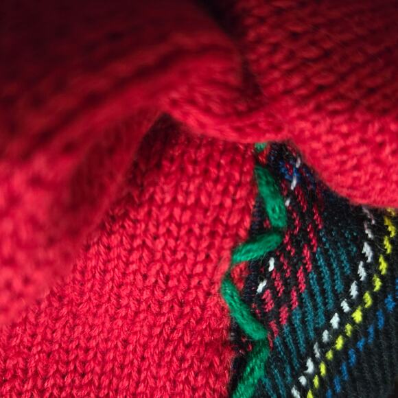 Designer Originals Ugly Christmas Cardigan Sweater Patchwork Plaid Snowman Large - Picture 16 of 16